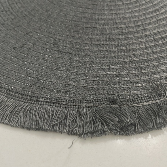 8- Charcoal gray fringe 15” placemats new with tags - Picture 2 of 4